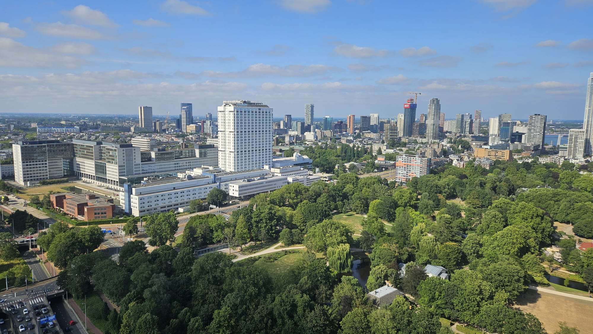 Erasmus MC vanaf de Euromast